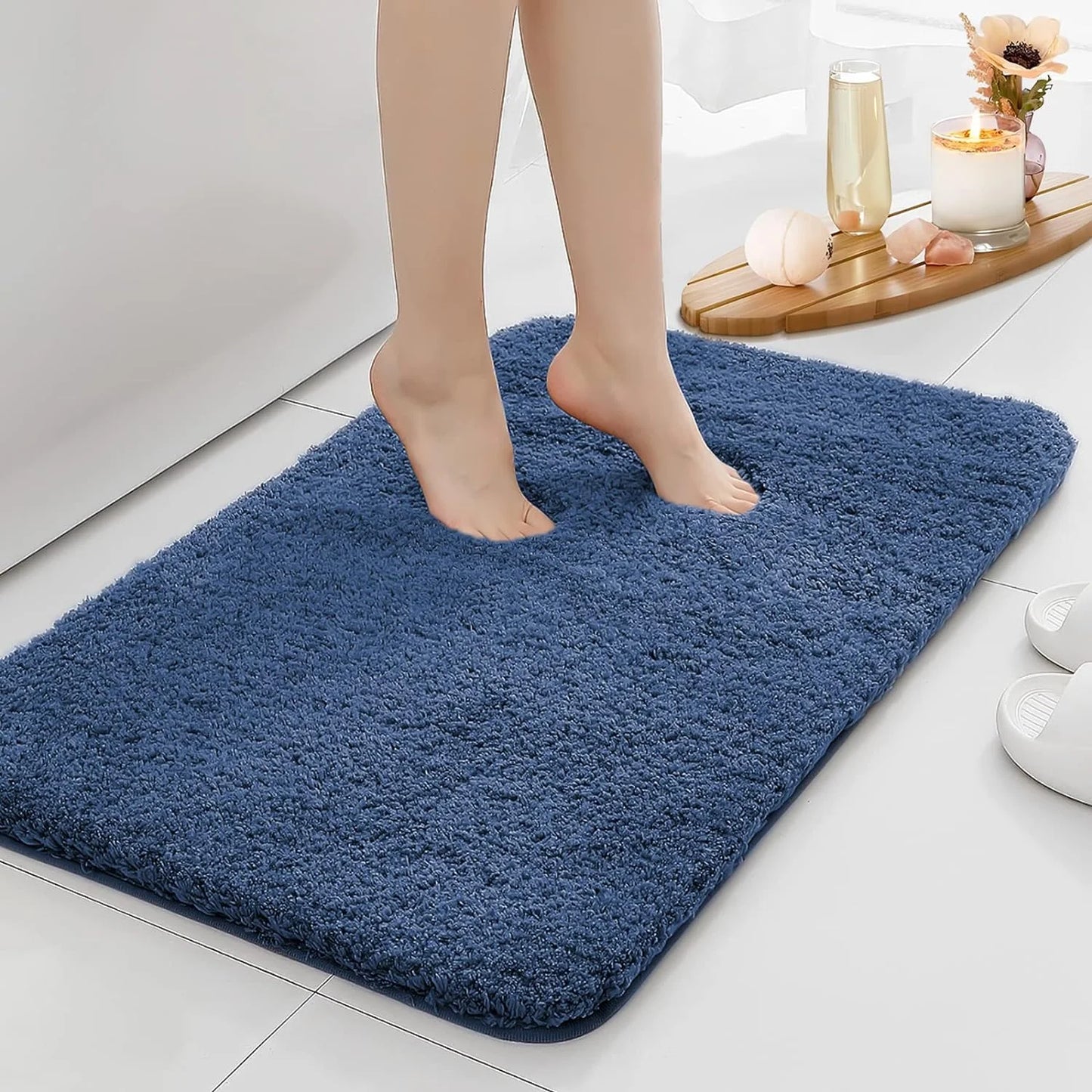 Super Water Absorbent Bathroom Floor Mat Anti-slip Bathroom Mat Bath Mat Long Hair Floor Mat Bedroom Door Mat Home Decoration