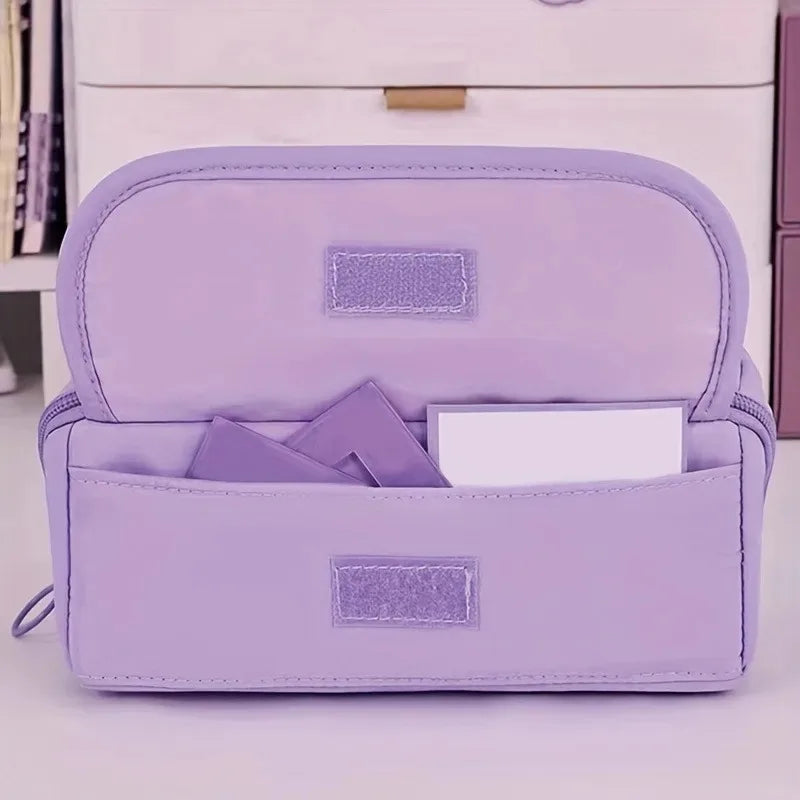 1 new creative large capacity learning pencil case with multifunctional desktop organization and storage stationery box for girl