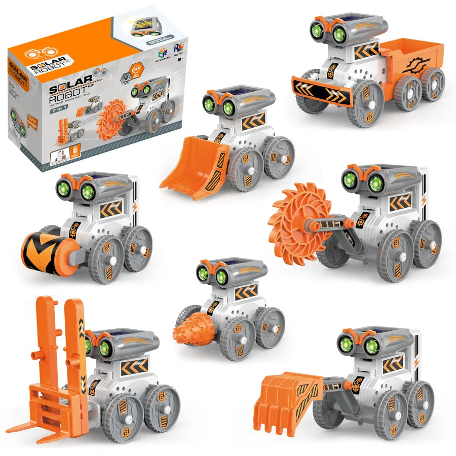 21 IN 1 STEM Solar Robot Kit Toy Boy Girl DIY Building Science Experiment Kids Building Electric Solar Robots Toys Birthday Gift