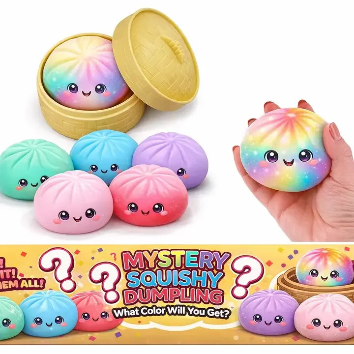 @@Soft Maltose Dumpling Squishy: Transparent Colorful Squeeze Toy, ASMR Stress Relief Ball, Sensory Fidget Toy for Kids Adults