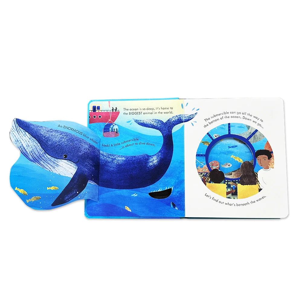 Usborne Peep Inside The Deep Ocean 3D Flap Picture Book for Kids Baby Montessori Educational English Book Learning Toys