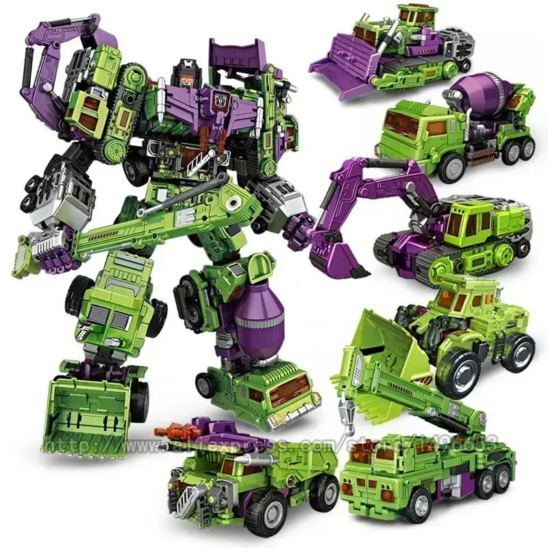 6 IN 1 NBK 42CM Devastator Toy Transformation KO Robot Car combination Action Figure excavator Blender Model NO BOX