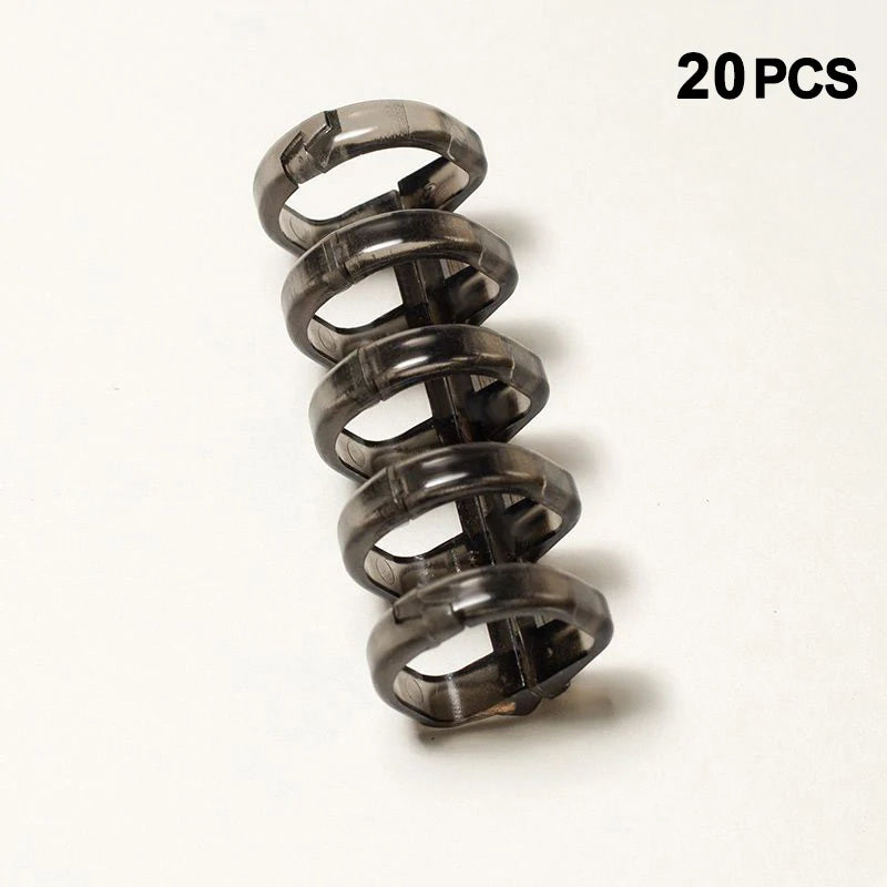 20PCS 5hole Loose-leaf Binder Ring Notebook Spring Spiral Rings Binder Strip Buckle Clip Binding Clip School Supplies Stationery