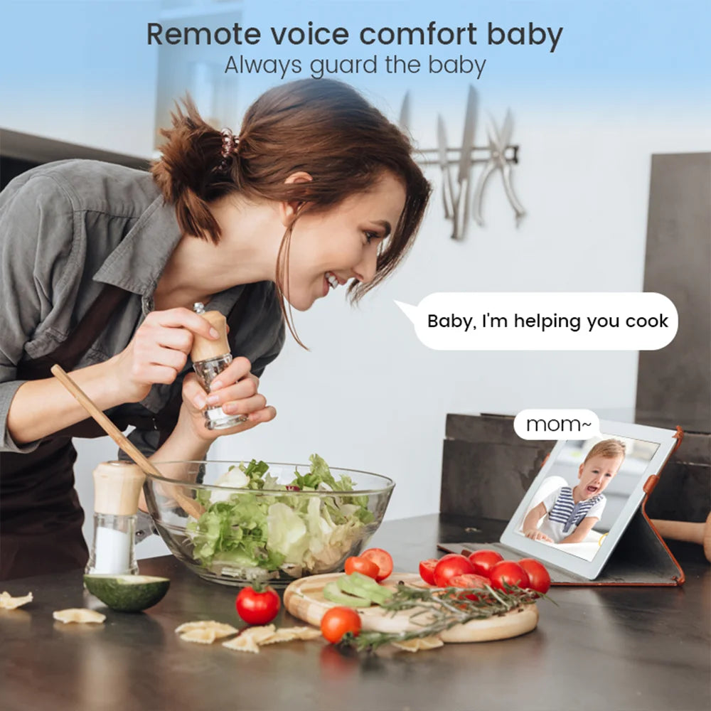 4MP WiFi Xiaovv Indoor Baby Monitor Two-Way Audio Motion Detection Night Vision Baby Camera for Home Security 360°