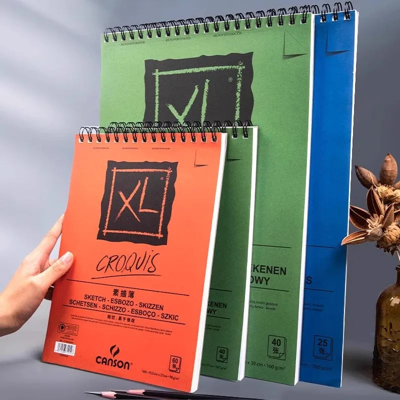 CANSON XL Paper Books 70g 90g 300g Hot Press Watercolor, Sketching, Marker Painting, Kraft, Black Drawing A3 A4 A5 8K 16K