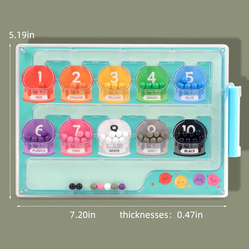 Montessori Children Toys Magnetic Digital Bead Maze Toy Number Color Classification Counting Recognition Operation Puzzle Games
