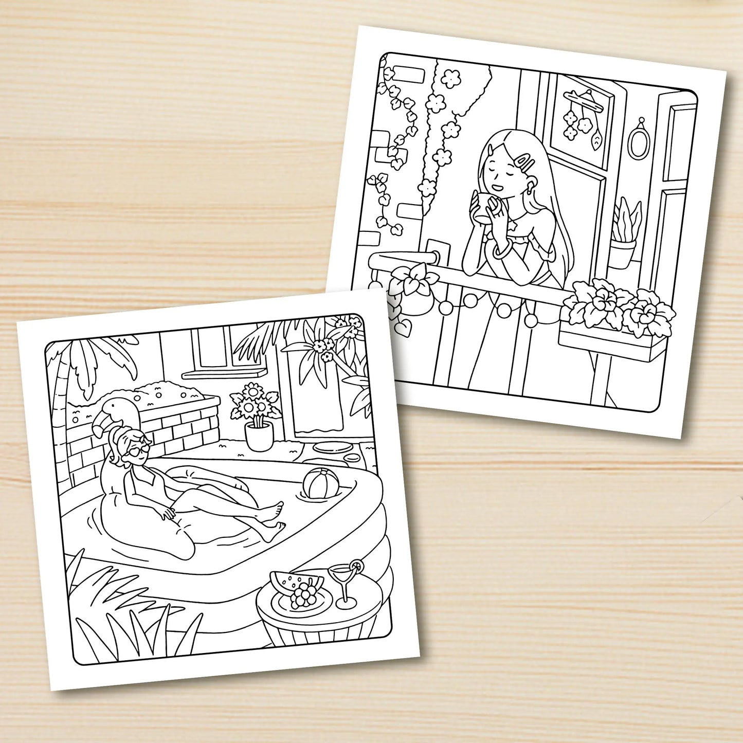 COZY HOME: Coloring Book for Adults Featuring Cute Cozy Daily Activities for Relaxation (Cozy Spaces Coloring)