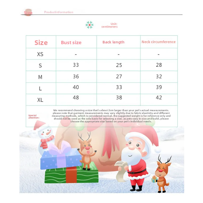 Cute Santa Claus Pattern Clothes Pet Top Large Dog Christmas Red Black Cherry Snowflake Vest Halloween Holiday Pet Outfit