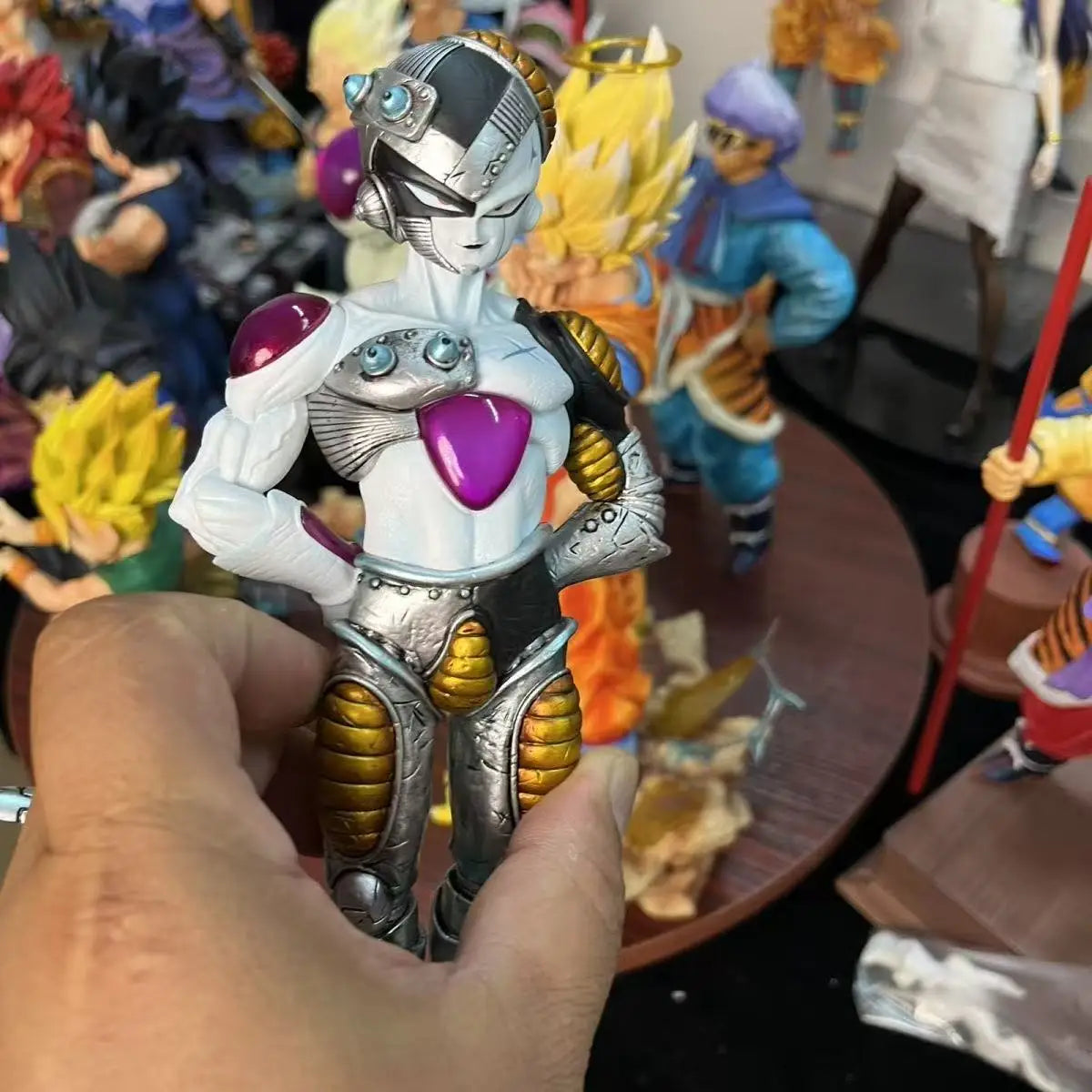 Dragon Ball Anime Mecha Frieza Action Figure, 18cm PVC Articulated Statue Collectible Anime Figure with Display Model Toys Gifts
