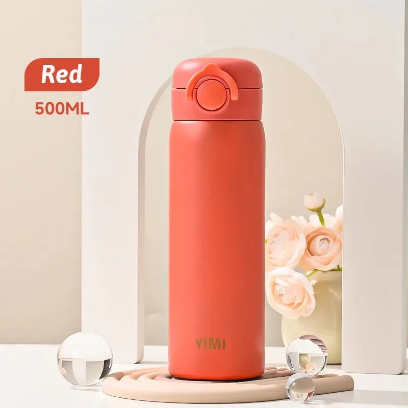 500ML Thermos Bottle Vacuum Flasks Tumbler 304 Stainless Steel Thermal Water Bottle Keep Hot And Cold Insulated Cup Drinkware