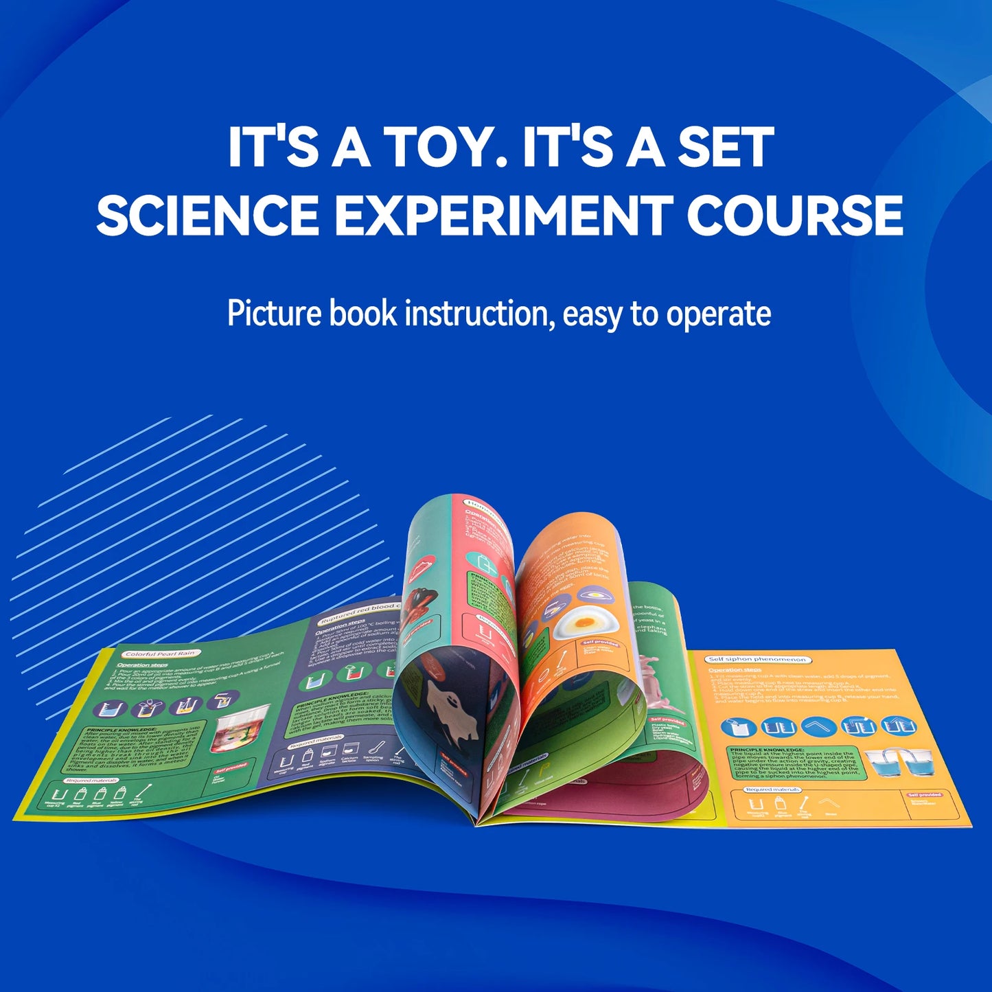 52-in-1 Children's Science Experiment Kit STEM Educational Science Gift for Boys And Girls Birthday First Science Set DIY Explod