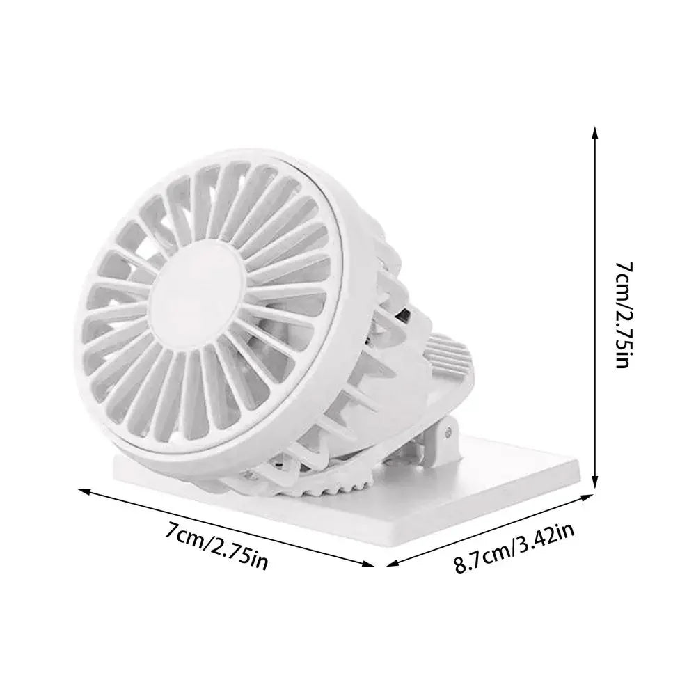 1pc Solar Powered Portable Hand Clip Fan USB Rechargeable Mini Fan Clip On Air Cooling Fan For Summer Outdoor Hiking Camping