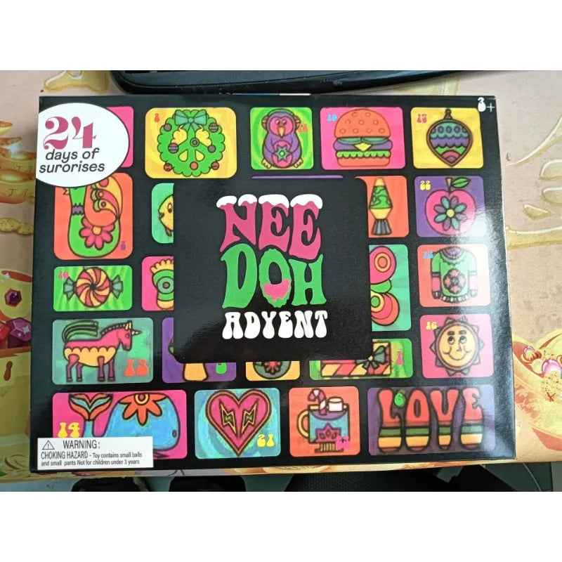 NeeDoh 24-Day Blind Box Advent Calendar – Countdown Party Toy Gift