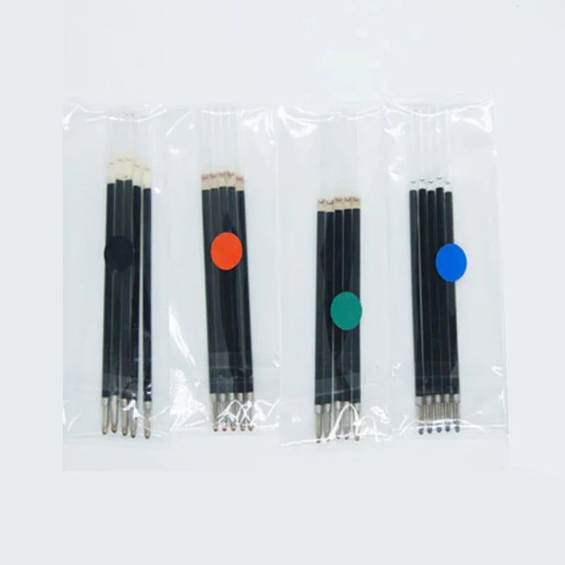 5 In 1 Multicolor Ballpoint Pens with 4 Colors Replaceable Pen Refills 1 Automatic Pencil Lead Kawaii Stationery Top Eraser