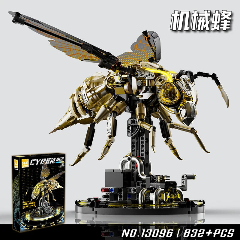 New Bees Mechanical Beast Animal Series Building Blocks Honeybees Action Figure Model for Kid Adult Funny Toys Birthday Gifts