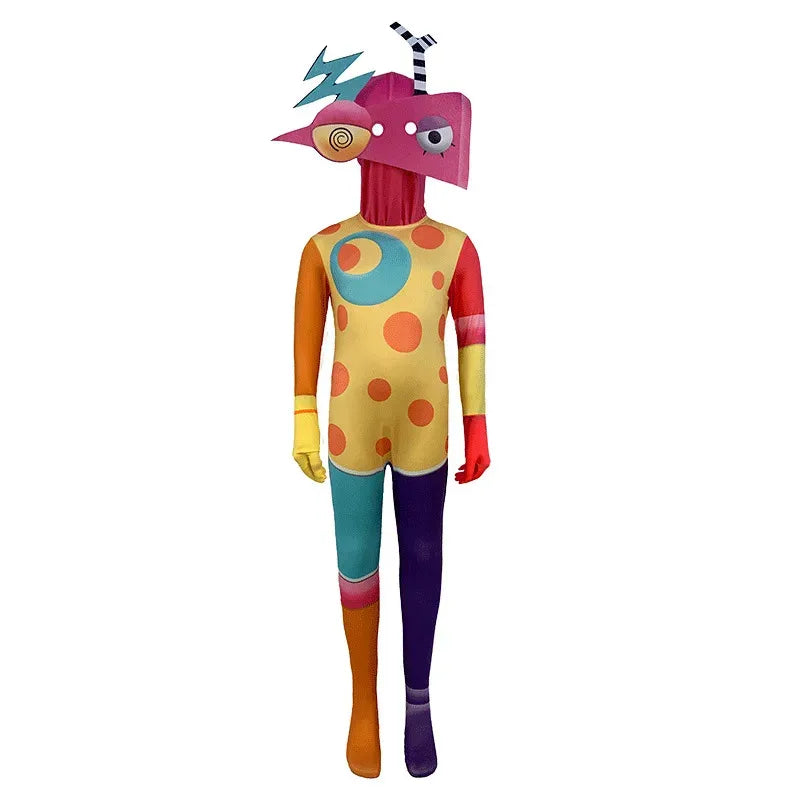 25COSThe Amazing Digital Circus Cosplay Costume for Adult Kids Halloween Cartoon Circus Pomni Jumpsuit Outfits Circus Doll Soft