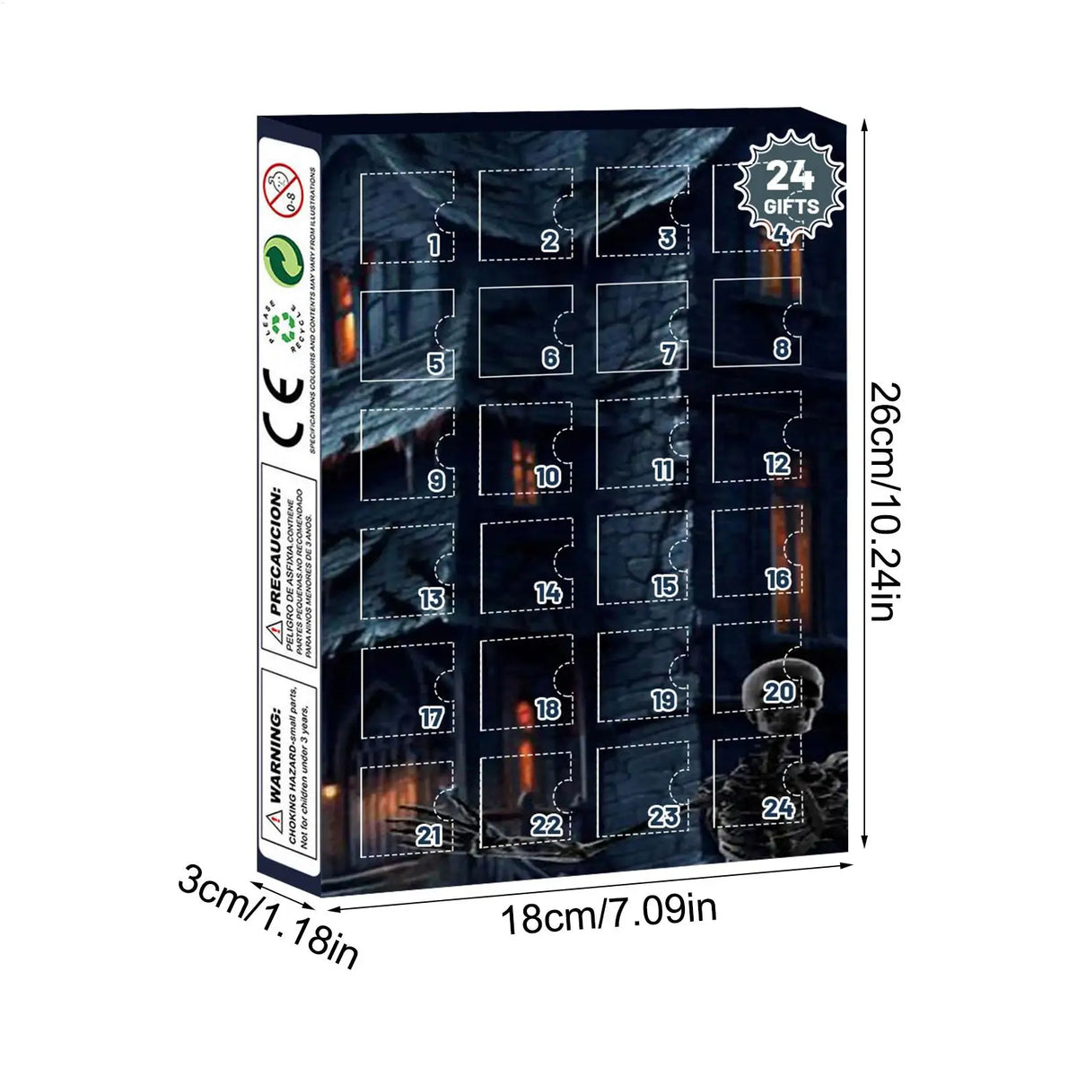 Halloween Countdown Calendar 24 Days Halloween Advent Horror Figures Calendar Resin Figurines Home Decorations for Table Girls