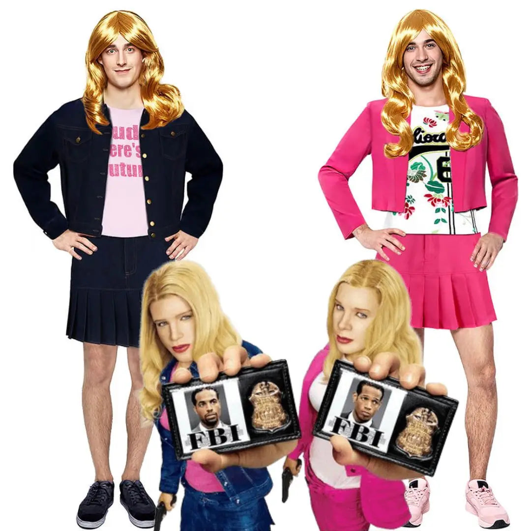 Men's White Chicks Cosplay Kevin Copeland Brittany Wilson Marcus Anthony Tiffany Wilson Costume Wig Cross-Dressing Takerlama