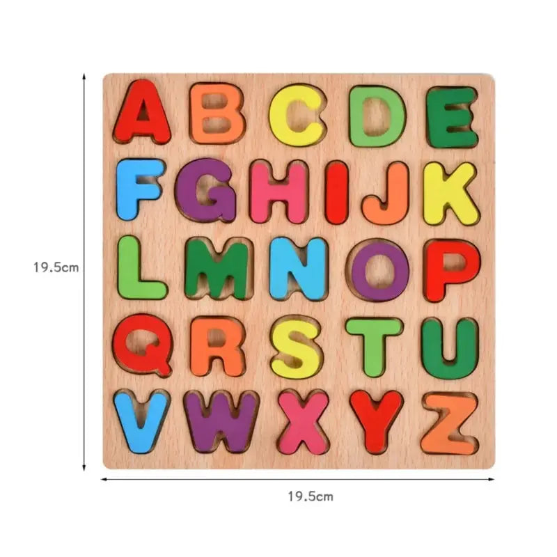 Kids Alphabetic Arithmetic Number Geometric Shapes Wooden Puzzle Montessori Preschool Learning Educational Game Toy for Children