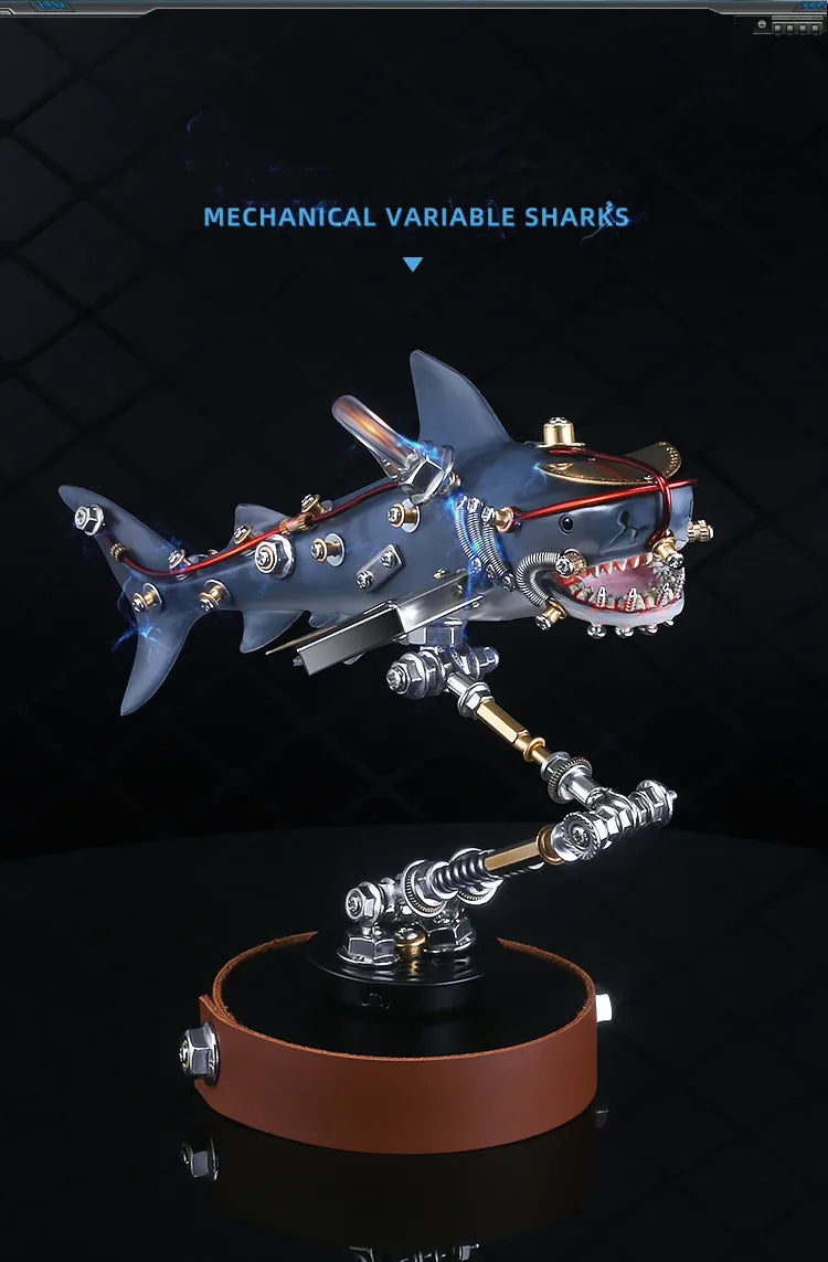 3D Metal Puzzle Animal Model Kit DIY Mechanical Shark Dinosaur Model Toy DIY