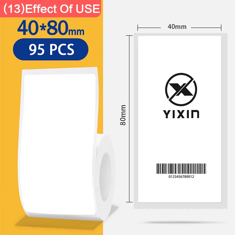 Niimbot 1Roll B1 White Sticker Waterproof Paper Adhesive Label White Anti-Oil For B1 B21 Mini Portable Thermal Printer Tape
