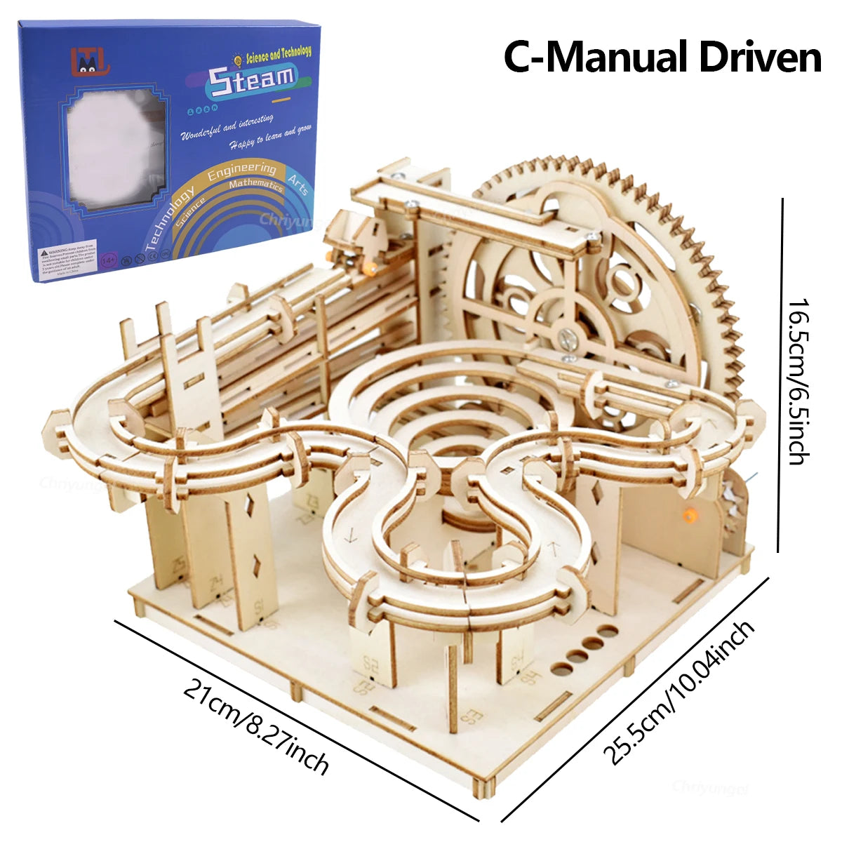 3D Wooden Puzzle DIY Marble Run Building Model Kit STEM Educational Construction Toys for Kids Adults Teens Boys Girls Gifts