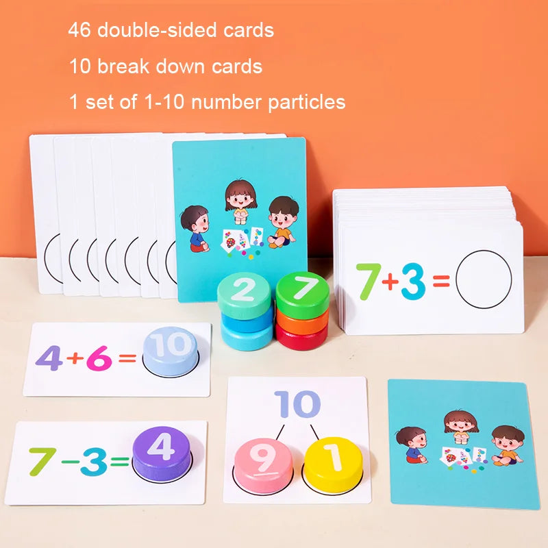 Children's math early education teaching aids, number cognition matching, mathematical operations learning, educational toys