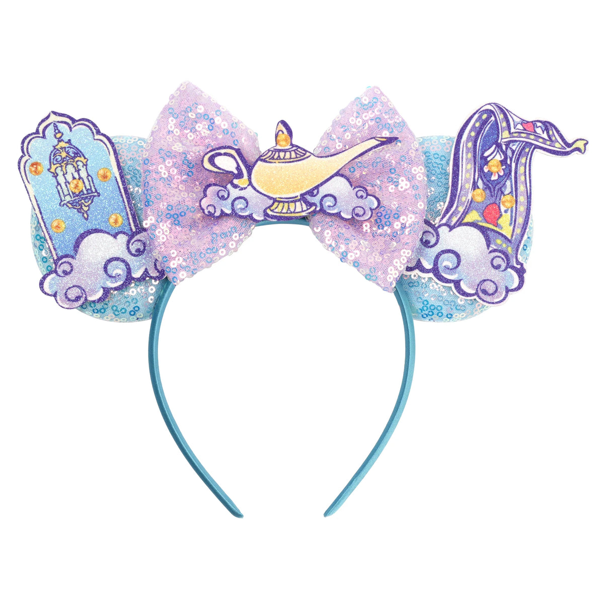New Christmas Halloween Mouse Ears Headband Cartoon Sequin Bows Headband Birthday Party Princess Cosplay Costume For Women Adult