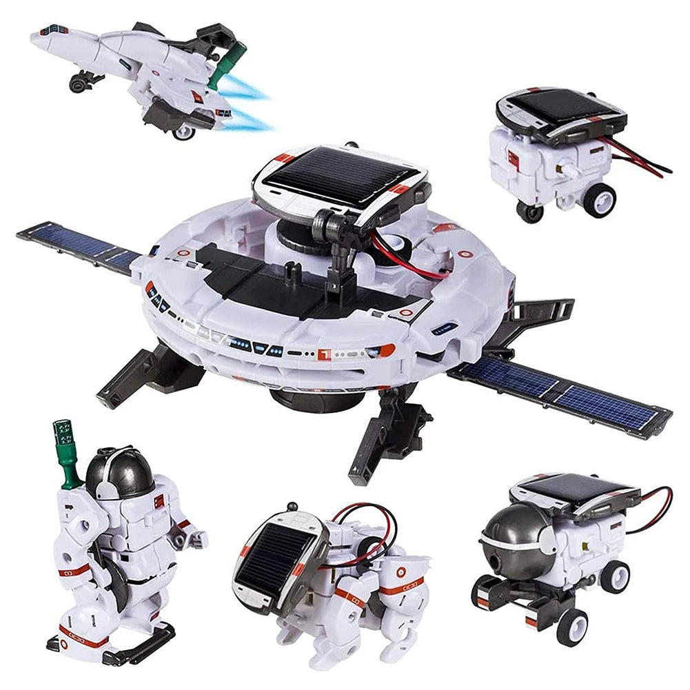 12-in-1 STEM Robot Building Kit Toys DIY Engineering Construction Set Educational Science Experiment Gift for Kids Teens