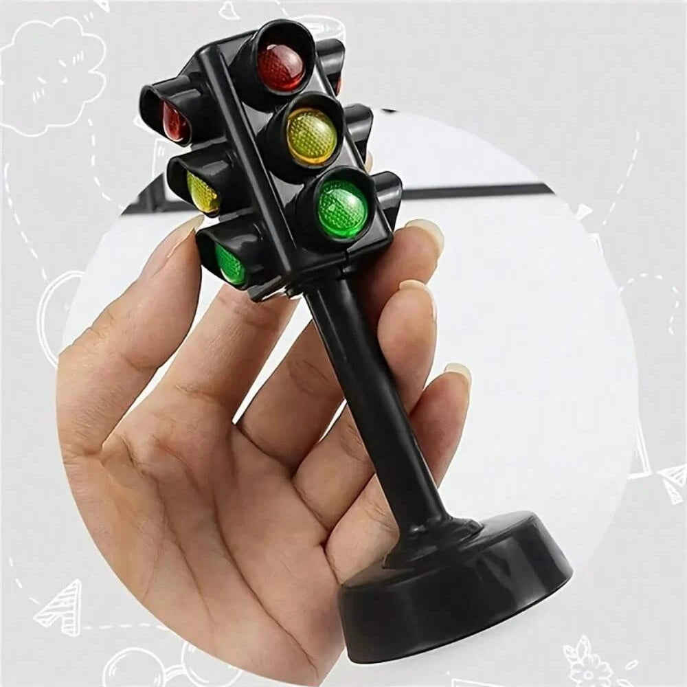 Mini Traffic Signs Road Light Block,Children Safety Education Kids' Puzzle Traffic Light Toy, Kids' Gift