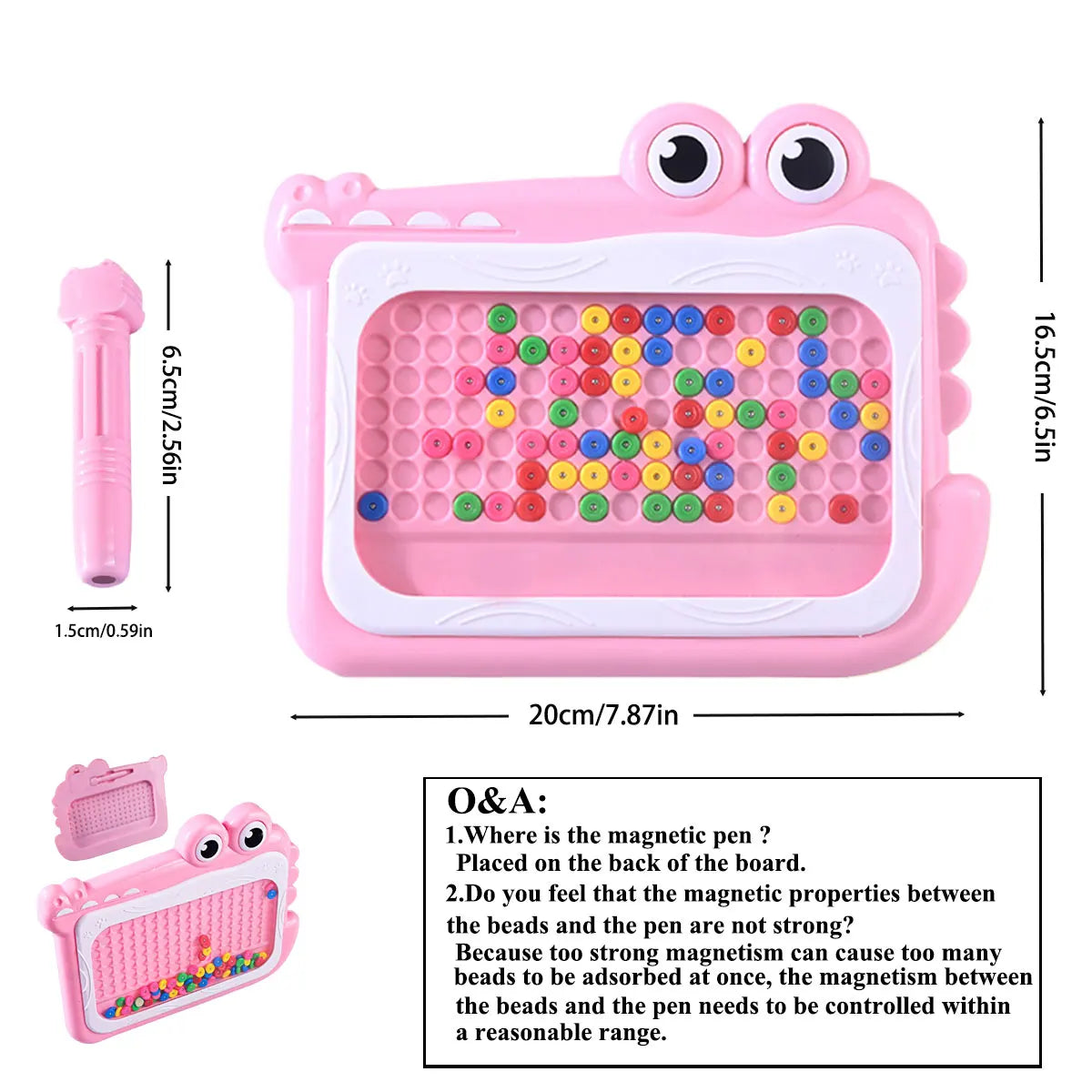 Montessori Magnetic Drawing Board Kids Color Cognition Toy Training Pen Control Moving Bead Sensory Game Play Educational Gift
