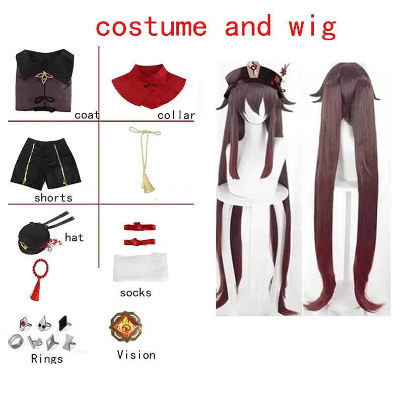 Hutao Cosplay Femme Halloween Costume Anime Clothes For Women Disfraz Mujer Adulta For Adults Ropa Para Hu Tao Outfits