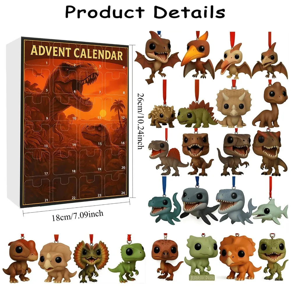 Dinosaur Park Advent Calendar – 24 Surprise Figures for Christmas & Halloween