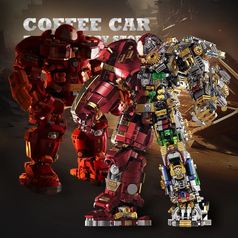 Super Mecha Robot MOC Bricks Action Figures Toys Armor Warrior Mechanical Hero Building Blocks 3D Model Adult Boy Children Gifts