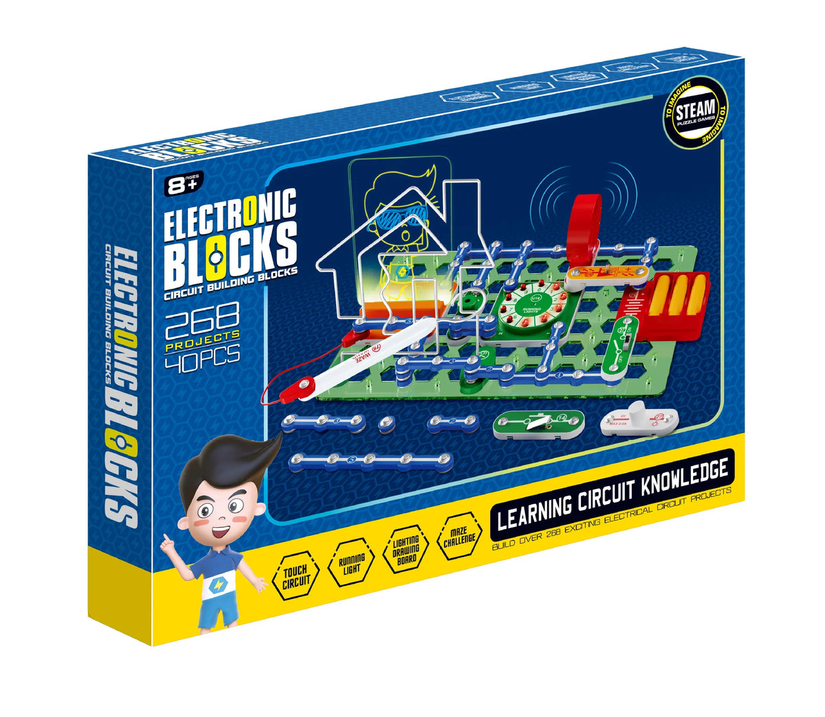 Boys STEM Building Blocks Set - Electronic Science Physics Technology Experimental Model Educational Toy for Children Birthday