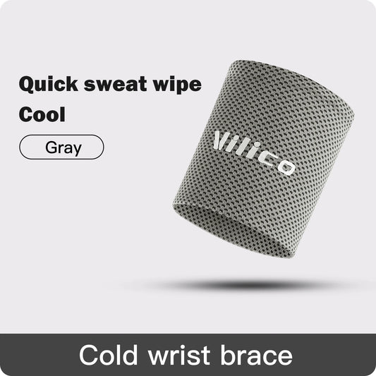1/2 PC Summer Ice Cooling Wrist Sweatband Sport Wristband Volleyball Gym Wrist Brace Support Sweat Band Towel Wrist Protect