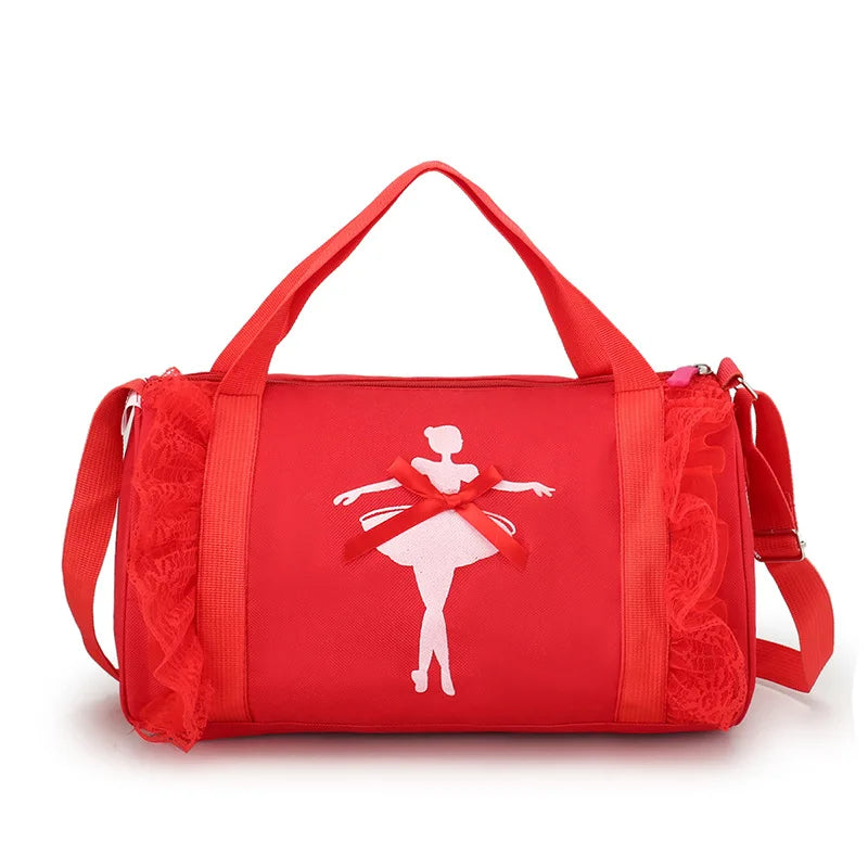 Childrens Shoulder Bag Latin and Ballet Schoolbag Girl Princess Dance Bag Waterproof and Lightweight and Comfortable Breathable