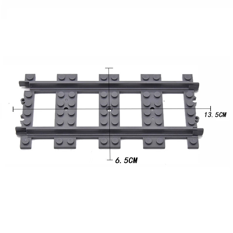 Train Track Railroad Accessories - City Train Track System with Railroad Crossing, Compatible with Major Brand Trains in Buildin