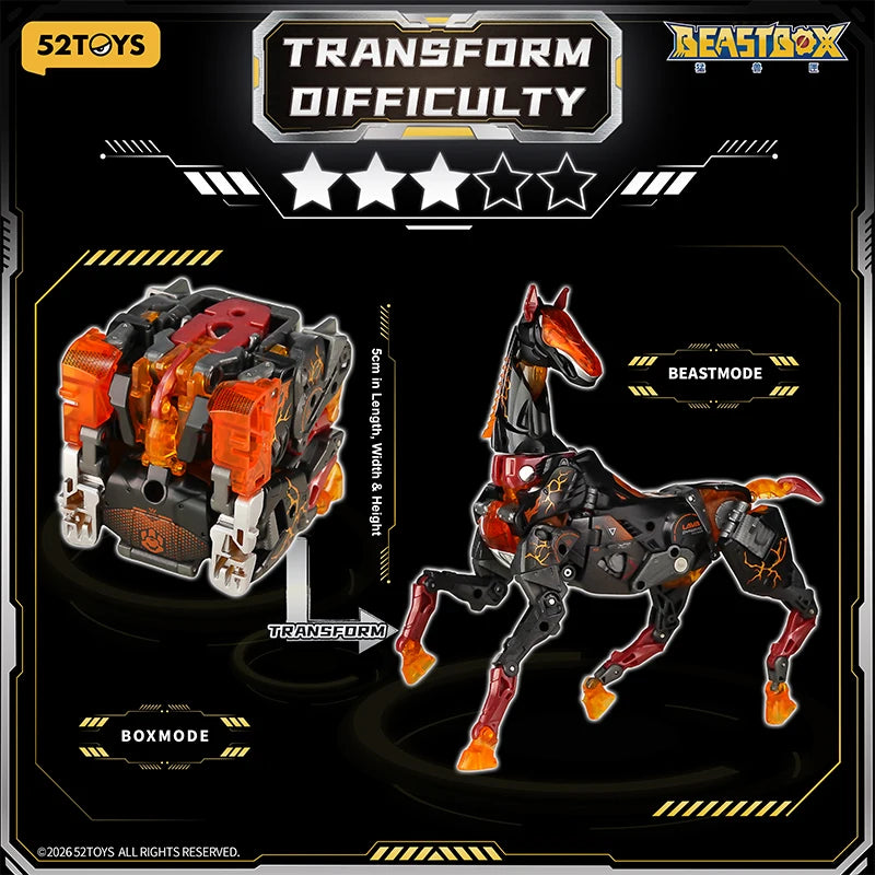 52TOYS BEASTBOX BB-75FB FIRE BOLT Transformation Collectible Converting Action Figure Toys Gift
