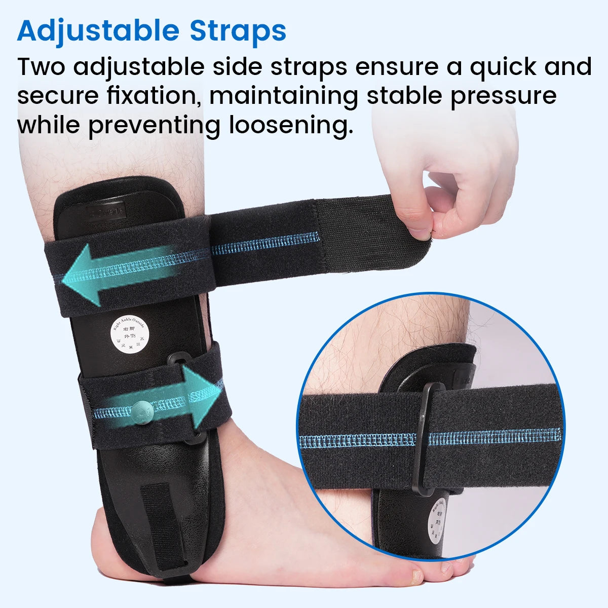 VELPEAU Ankle Brace Support for Ligament Injury and Tendonitis Surgery, Stirrup Ankle Splint Stabilizer with Foam & Gel Pad