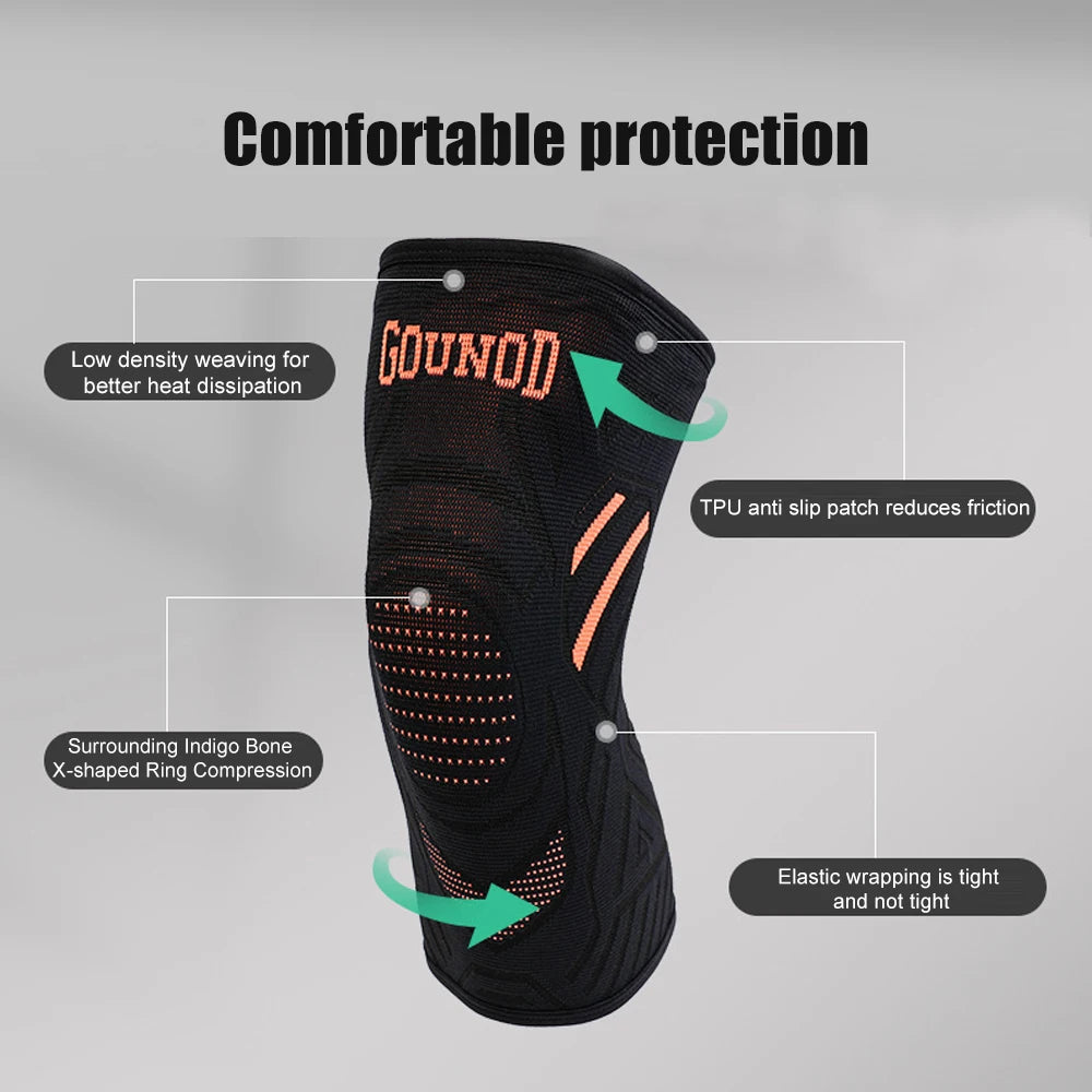 1PCS Knee Compression Sleeve -  Support Brace for Sports Injuries - Enhanced Performance for Athletes & Active Adults,Arthritis