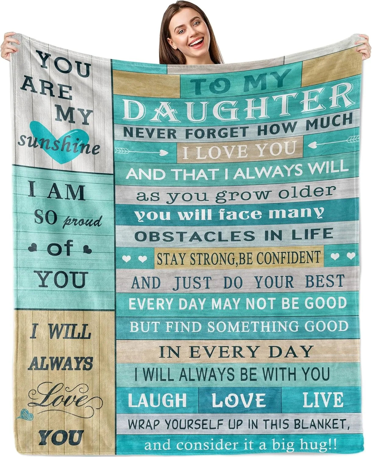 1PC Gift To Mom Thin Blanket for Anniversary Birthday Mothers Day Fathers day for Mom Dad Wife Sister Grandma Abuela Soft Throw