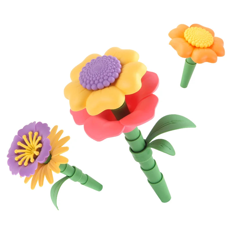 Grow Their Imagination with STEM Educational Flower Garden Building Toy - Perfect Gift for 3-7 Year Old Boys & Girls!