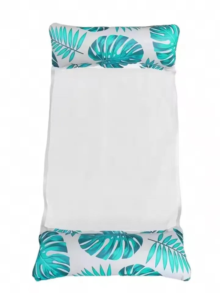 Summer Foldable Water Hammock Swimming Pool Inflatable Air Mattress for Swimming Beach Lounger Floating Sleeping Bed Chair