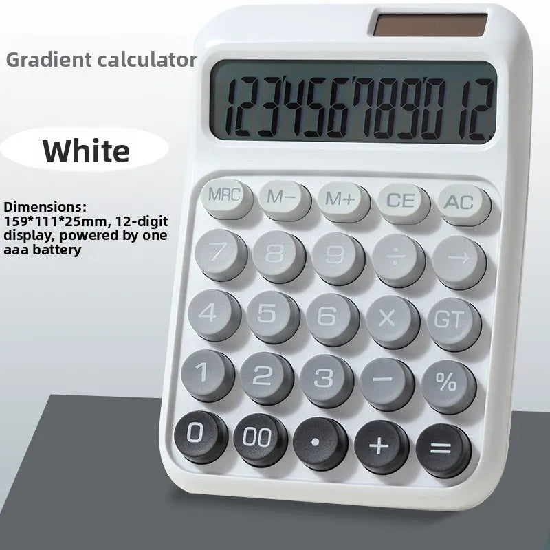 Dopamine Style Calculator Solar Dual Power Financial Accounting Calculator for Office Ladies Students Exam Office Supplies