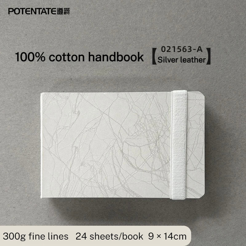 POTENTATE 100% Cotton Square Watercolor Paper Book 24 Sheets 300g Art Painting Drawing Paper Sketchbook Journal Drawing Notebook
