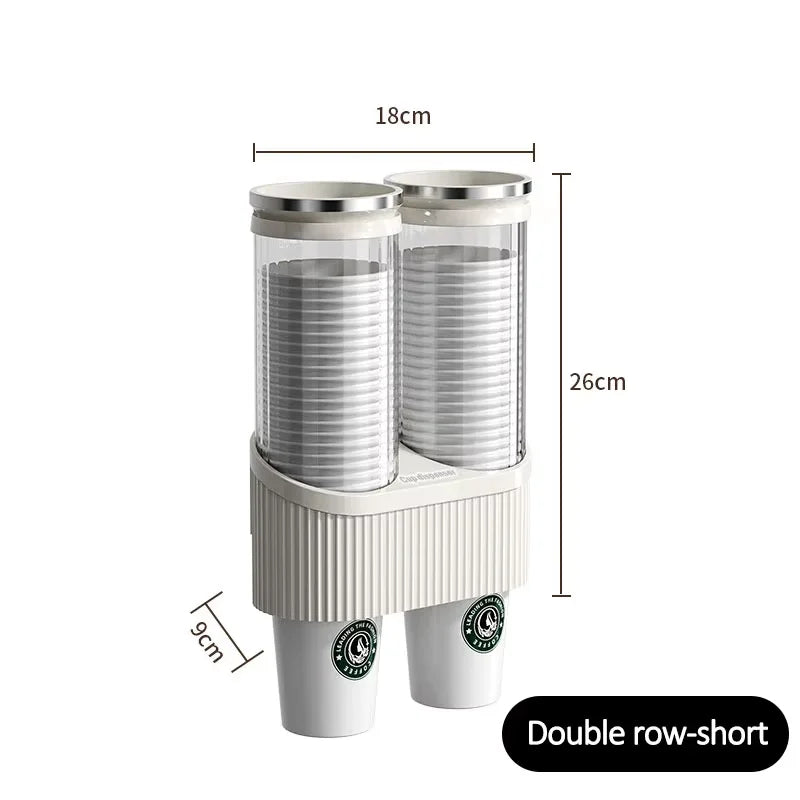 Disposable cup cup holder wall mounted water dispenser high-end paper cup holder water cup storage bar counter rack