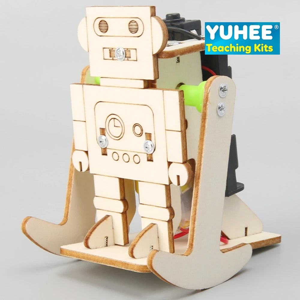DIY Walking Robot Kit Kids STEM Educational Toy Science Experiment Handmade Assembly Puzzle for Elementary School