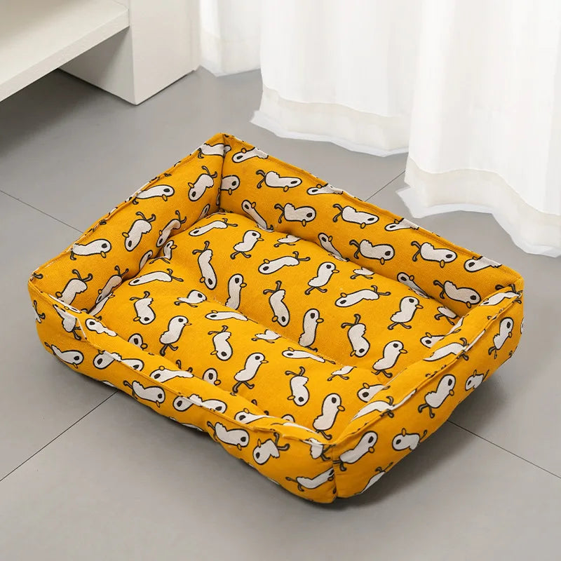 Pet Summer Mat Cute Dog Cooling Sofa Breathable Washable Four Seasons For Small Dog Bed Cushion Pet Cat Nest Mat Accessories