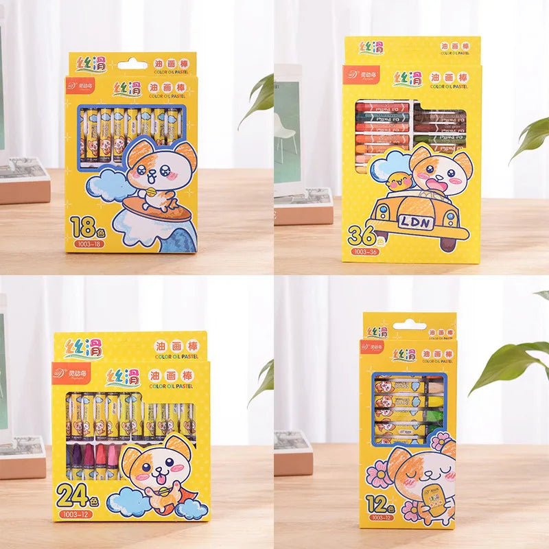 12/24/36 Colors Crayons Non Toxic Washable Oil Pastel for Kids,Art Supplies Drawing Coloring Crayon Set,Gift for Boys Girls